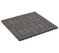 vidaXL : Dalles de terrasse, 22 pièces, marron foncé, 30 x 30 cm, en bois composite (WPC)