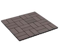 vidaXL Dalles de terrasse, 22 pièces, marron foncé, 30 x 30 cm, WPC