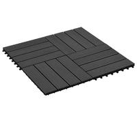 vidaXL Dalles de terrasse, 22 pièces, noir, 30 x 30 cm, WPC