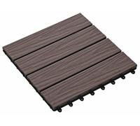 vidaXL Dalles de terrasse, motif 3D, 11 pièces, marron foncé, 30 x 30 cm, WPC