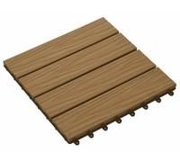 vidaXL Dalles de terrasse, motif 3D, lot de 11, teint teck, 30 x 30 cm, WPC