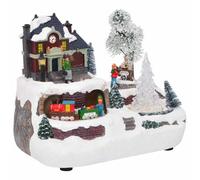 vidaXL Décor de Table de Noël Multicolore 23.5 x 16 x 18.5 cm Résine
