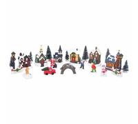 vidaXL Décor de Table de Noël Multicolore 6.5 x 9.1 cm Résine