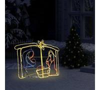 vidaXL Crèche de Noël lumineuse 116x41x87 cm
