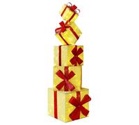 vidaXL Décoration de Noël boîte Cadeau 5 pc 125 LED Blanc Chaud