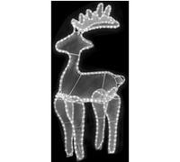 vidaXL Décoration de Noël de renne avec maille 306 LED 60x24x89 cm