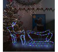 vidaXL Décoration extérieure Noël - Renne/Traîneau