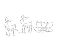 vidaXL Décoration de Noël d'Extérieur Renne et Traîneau 576 LED Renne Illuminé Lumineux Décoratif Ornement de Vacances Jardin Patio Arrière-Cour