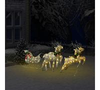 VIDAXL Décoration de Noël Renne et Traîneau - 100 LED