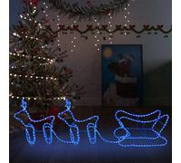 Décoration de Noël d'extérieur Renne et traîneau 576 LED