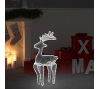 vidaXL Décoration de Noël de renne avec maille 306 LED 60x24x89 cm