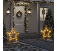 vidaXL Étoile lumineuse de Noël 85 cm 115 LED avec piquets