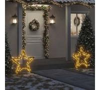 vidaXL Étoile lumineuse de Noël 85 cm 115 LED avec piquets