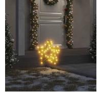 vidaXL Décoration lumineuse étoile de Noël piquets 3 pcs 50 LED 29 cm