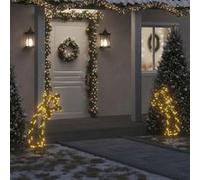 vidaXL Décoration lumineuse météore de Noël avec piquets 115 LED 89 cm