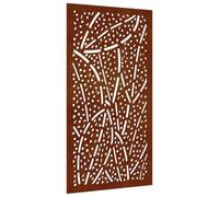 vidaXL Décoration murale jardin 105x55 cm acier corten design feuille