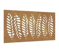 vidaXL Décoration Murale Jardin 105x55 cm Acier corten Design Feuille, décoration Murale extérieure, Art Mural de Jardin, décoration Murale en métal