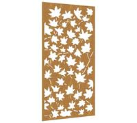 vidaXL Décoration murale jardin 105x55 cm acier corten design feuille 824479