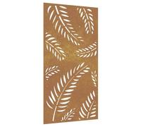 vidaXL Décoration murale de jardin Feuille 105×55 cm Acier corten