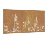 vidaXL Décoration murale jardin 105x55cm acier corten design d'horizon, décoration murale extérieure, art mural de jardin, décoration murale en métal