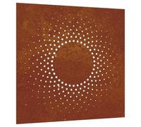 vidaXL Décoration murale jardin 55x55 cm acier corten design du soleil, décoration murale extérieure, art mural de jardin, décoration murale en métal