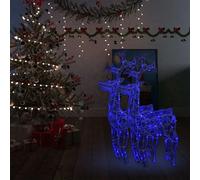 vidaXL Décorations de Noël de renne 2 pcs 60x16x100 cm Acrylique