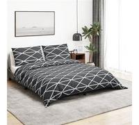 vidaXL Dekbedovertrekset 140x200 cm katoen grijs136046 Gris G