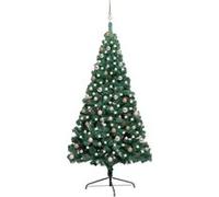 vidaXL Demi-arbre de Noël pré-éclairé - 210 cm
