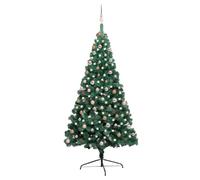 vidaXL Demi-arbre de Noël pré-éclairé - 210 cm