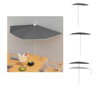 vidaXL Demi-parasol avec mât 180x90 cm Anthracite - Parasols & Protection solaire