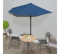 vidaXL Demi-parasol de balcon 270x144x222 cm - Bleu