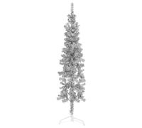 vidaXL Sapin de Noël artificiel Demi sapin argenté 180 cm
