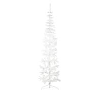 vidaXL Demi sapin de Noël - 210 cm - Blanc