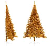VidaXL Demi sapin de Noël 240 cm - Doré