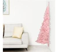 vidaXL Demi sapin de Noël artificiel avec support Rose 210 cm PVC 344673 Rose G