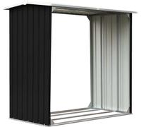 vidaXL Dépôt de bois de chauffage Acier galvanisé 172x91x154 cm Anthracite