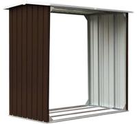 vidaXL Dépôt de bois de chauffage Acier galvanisé 172x91x154 cm Brun