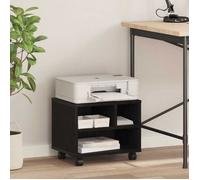 vidaXL Support d'imprimante avec Stockage Chêne Noir 41 x 32 x 34,5 cm, Bureau, Support Imprimante Rectangulaire Moderne, Bois, Gain de Place, Solution Multi-Usage
