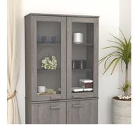vidaXL Dessus de buffet HAMAR Gris clair en bois de pin 85 x 35 x 100 cm 340507