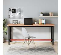 Vidaxl Dessus De Bureau 200x55x2,5 Cm Bois Massif De Hêtre Multicolore