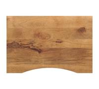 vidaXL Dessus de bureau avec courbe 100x50x2,5 cm Manguier massif brut Multicolore