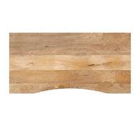 Vidaxl Dessus De Bureau Avec Courbe 120x60x2,5 Cm Manguier Massif Brut Multicolore