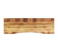 Vidaxl Dessus De Bureau Avec Courbe 160x50x2,5 Cm Manguier Massif Brut Multicolore