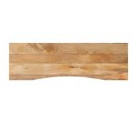Vidaxl Dessus De Bureau Avec Courbe 160x50x2,5 Cm Manguier Massif Brut Multicolore
