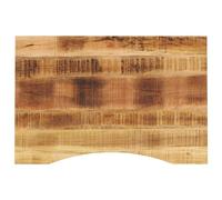 Vidaxl Dessus De Bureau Avec Courbe 80x60x2,5 Cm Manguier Massif Brut Multicolore