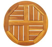 vidaXL Dessus de Table Ø40x2 cm Rond Bois Massif d'acacia, Plateau de Table de Remplacement, Plateau de Meuble en Bois, Plateau de Table de Jardin