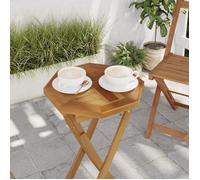 vidaXL Dessus de table 40x40x2,5 cm octogonal bois de teck massif, dessus de table de rechange, plateau de table en bois, 366662