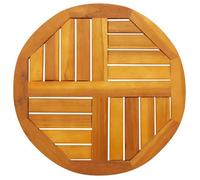 vidaXL Dessus de Table Ø50x2 cm Rond Bois Massif d'acacia, Plateau de Table de Remplacement, Plateau de Meuble en Bois, Plateau de Table de Jardin