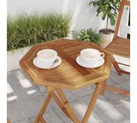 Vidaxl Dessus De Table 50x50x2,5 Cm Octogonal Bois De Teck Massif Multicolore