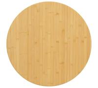 vidaXL Dessus de Table Ø60x2,5 cm Bambou, Dessus de Table à Manger, Dessus de Table en Bambou, Dessus de Table Basse, Dessus de Table Rond